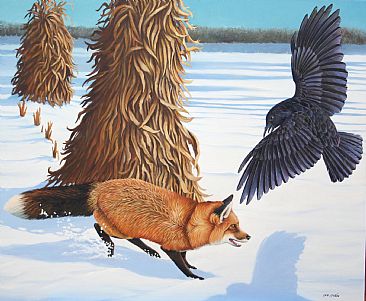 Shadow Jumper - Fox and Crow by Len Rusin