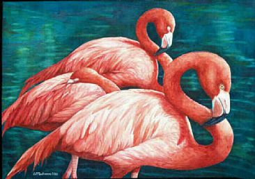 Flamingo Dreams - Brazilian Flamingoes by Linda Parkinson