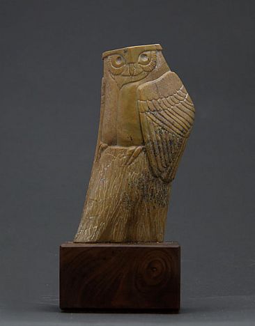 Soapstone Owl #2 - Owl by Clarence Cameron