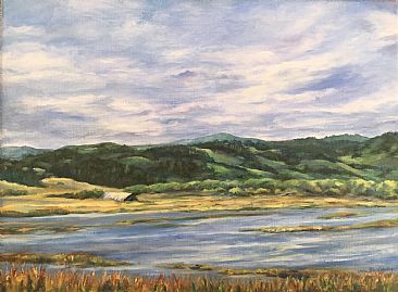 Riverside Ranch-Eel River Estuary - Landscape  by Paula Golightly