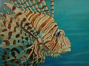 Star of Stripes - Lion fish - Lionfish by Betsy Popp