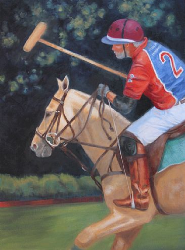 Teamwork 2 - Polo player and his polo pony by Kitty Whitehouse